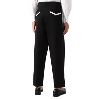 Schwarze lässige Baumwollhose