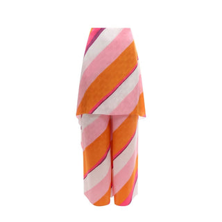 Mehrfarbige Seidenhose