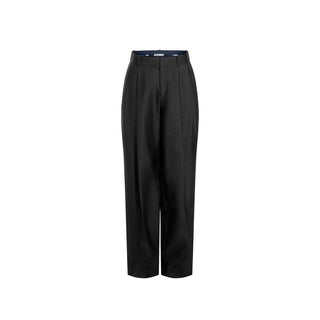 Black Silk Flared Pants