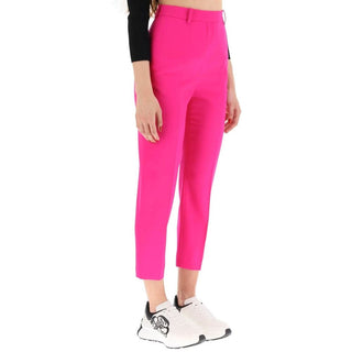 Mehrfarbige Cropped-Hose aus Wolle