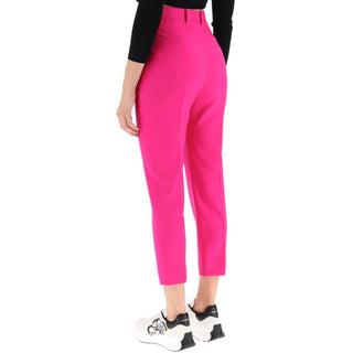 Mehrfarbige Cropped-Hose aus Wolle