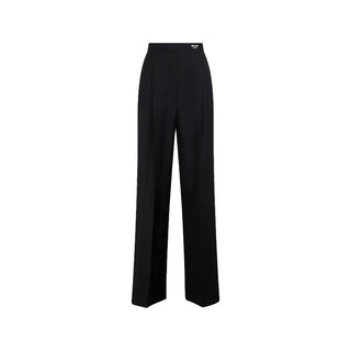 Schwarze Mohair Freizeithose