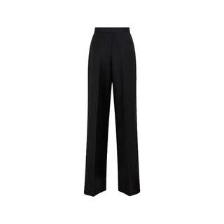 Schwarze Mohair Freizeithose
