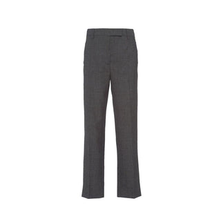 Gray Virgin Wool Dress Pants