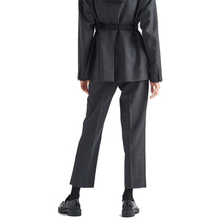 Gray Virgin Wool Dress Pants