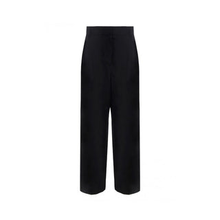 Schwarze Freizeithose aus Seide
