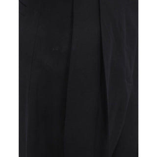 Black Silk Casual Pants