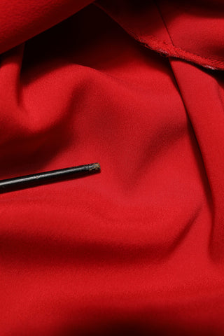 Rotes Korsett Mieder Drapiertes Langes Abendkleid
