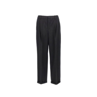 Schwarze Kaschmir-Freizeithose