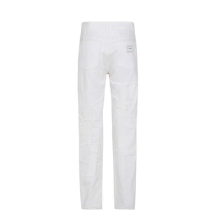 White Cotton Relaxed Fit Jeans