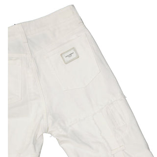 White Cotton Relaxed Fit Jeans