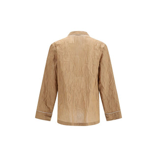 Beige Linen Top Sleepwear