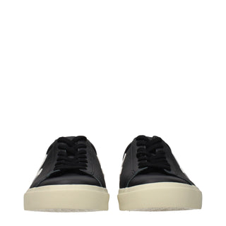 Zapatillas bajas de cuero negras