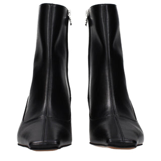 Black Leather Ankle Boots