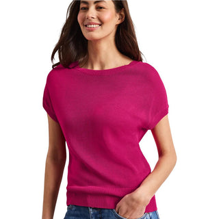 Pink Viscose Sleeveles Sweater