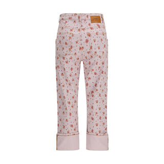 Multicolor Cotton Cropped Pants