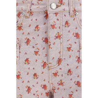Multicolor Cotton Cropped Pants