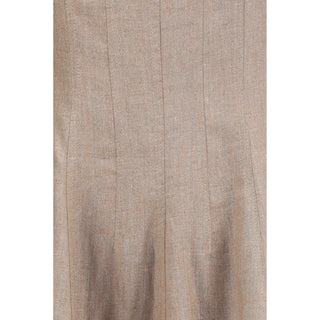 Vestido casual beige de lino