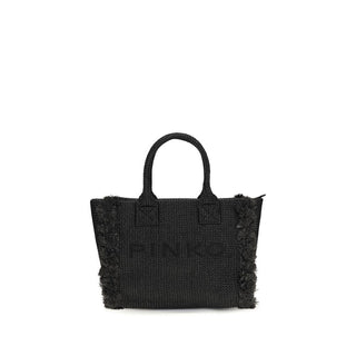 Black Raffia Shoulder Bag