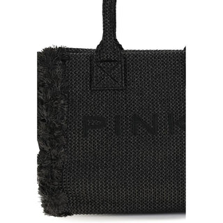 Black Raffia Shoulder Bag
