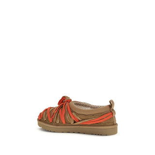 Sandalias multicolor de ante con tiras