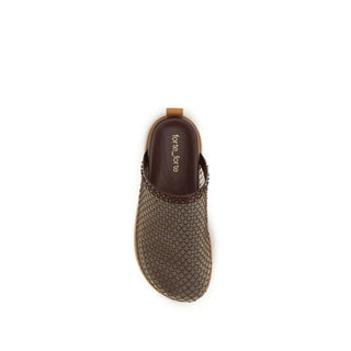 Brown Calf Leather Bos Taurus Mules