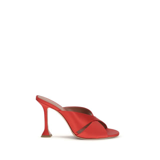 Sandalias multicolor de tacón stiletto de seda