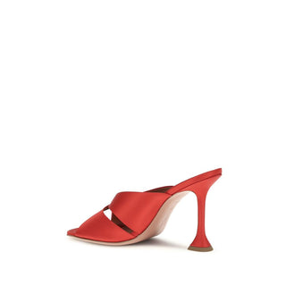 Multicolor Silk Stiletto Heel Sandals