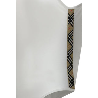 White Polyamide One-Piece Swimsuit