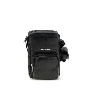 Bolso de hombro negro de cordero Ovis Aries Aries
