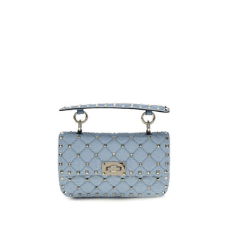 Blue Viscose Shoulder Bag
