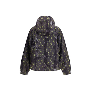 Chaqueta con capucha multicolor de nylon