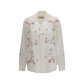 White Cotton Pattern Shirt