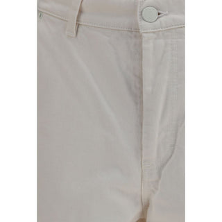 White Cotton Bermuda Shorts