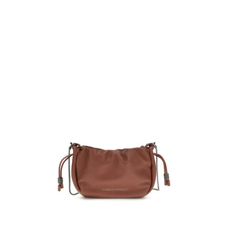 Bolso de hombro de cuero de becerro marrón Bos Taurus  