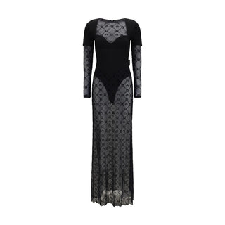 Black Polyamide Casual Dress