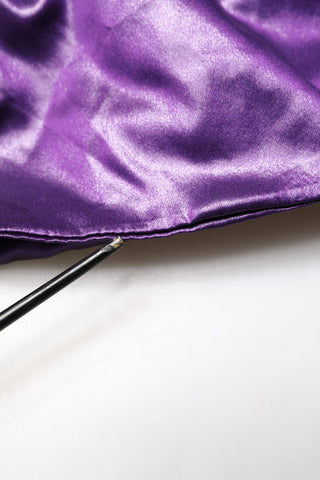 Metallic Purple Long Sleeve Cut-Out Mini Dress