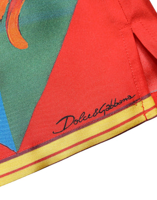 Multicolor Printed Long Sleeve Button Down Shirt Top