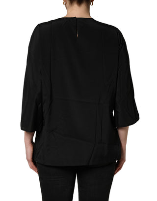 Blusa de seda negra #dgfamily