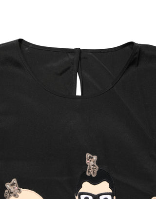 Blusa de seda negra #dgfamily