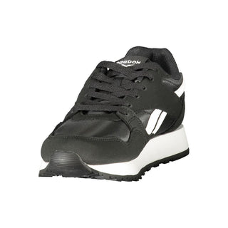 Zapatillas negras de poliéster para mujer