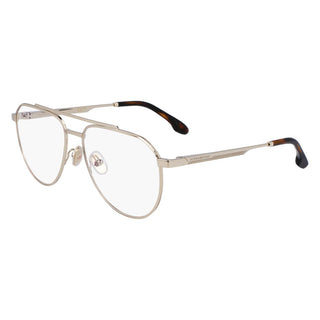 Gafas con montura de metal dorado