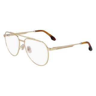 Gafas con montura de metal dorado