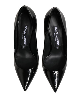 Zapatos de tacón stiletto de cuero de becerro negro