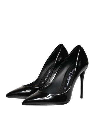 Zapatos de tacón stiletto de cuero de becerro negro