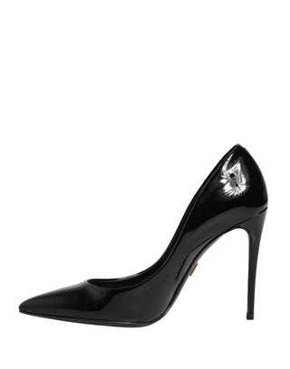 Zapatos de tacón stiletto de cuero de becerro negro