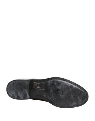 Zapatos de vestir Derby para hombre de cuero de becerro negro