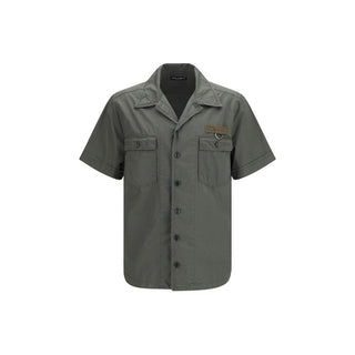 Gray Cotton Shortsleeve Shirt