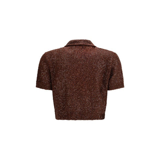 Camisa burdeos de lino con estampado