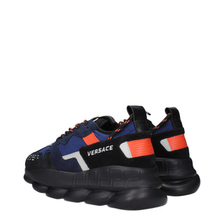 Blue Fabric Athletic Sneakers